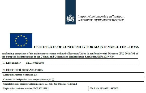 Ricardo certified as an ECM II organisation